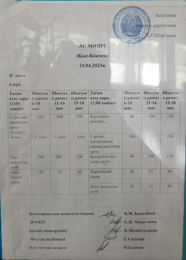 Мектептік тамақтандыру