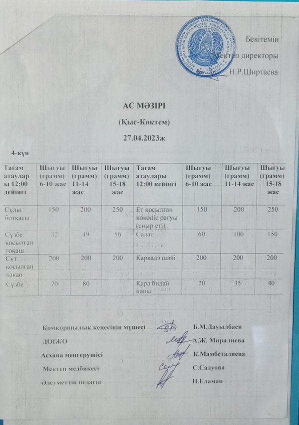 Мектептік тамақтандыру
